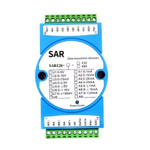八路4-20mA转RS485/232数据采集模块 ad转换器 SAR128