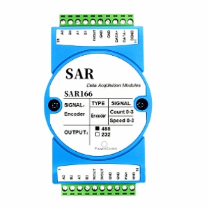 4路光栅尺磁栅尺编码器5MHz高速脉冲信号转RS485WiFi模块 SAR166
